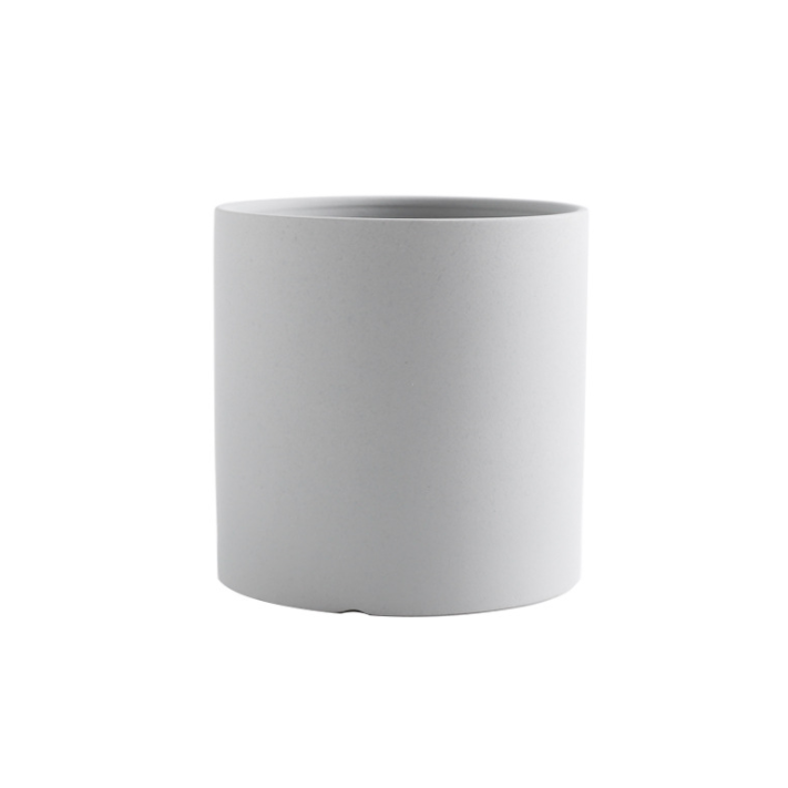 Minimal Ceramic Pot with Saucer (Grey) Big 13cm (MQ-Grey-1)