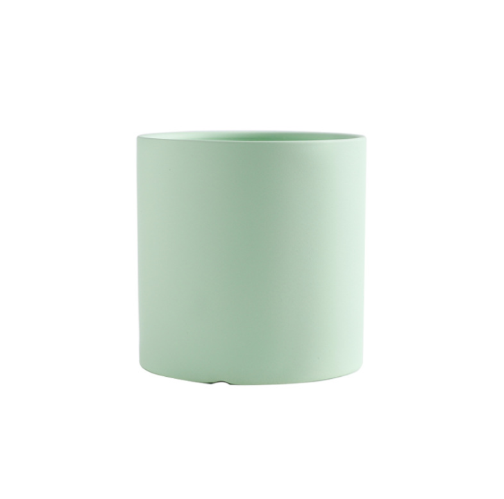 Minimal Ceramic Pot with Saucer (Green) Small 8cm (MQ-Green-1)