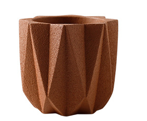 Octagon Pot (Brown) Medium 13cm (C-2007)