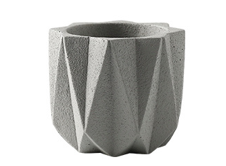 Octagon Pot (Light Grey) Medium 13cm (C-2007)
